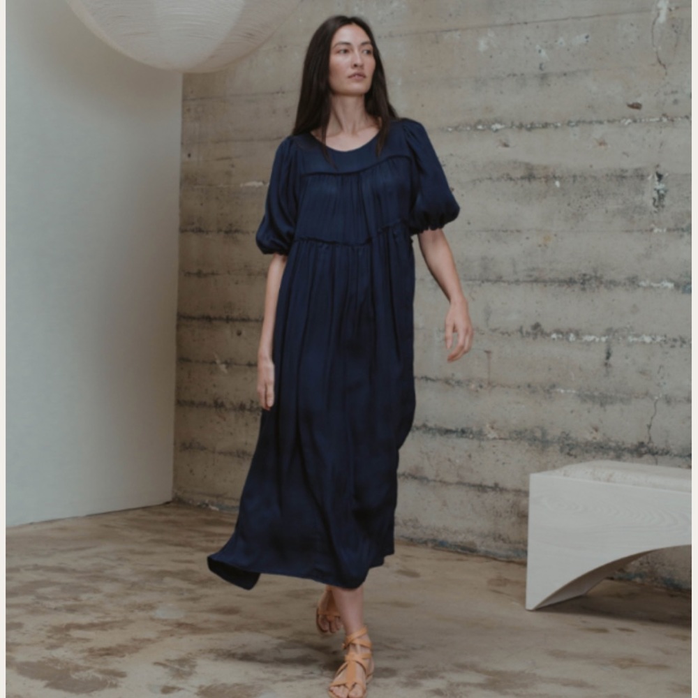 natalie martin HALEY MAXI × 1 PLAID MIDNIGHT / XS